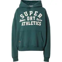 Superdry Sweat-shirt 'Essentials' émeraude / blanc