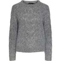Pieces Pull-over 'Nina' gris chiné