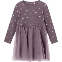 Name it Robe 'NMFNadja' jaune pastel / mûre