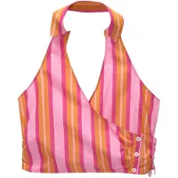 Pull&Bear Haut mandarine / rose / rose foncé