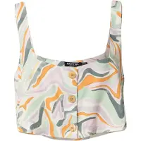 Nasty Gal Haut menthe / vert foncé / violet pastel / orange / blanc