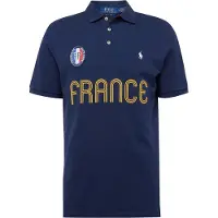 Ralph Lauren pour homme. 710944667001 Polo Classic Fit France bleu (M), Casuel, Coton, Manche courte