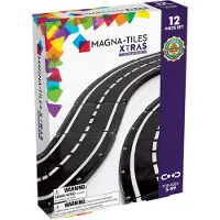 Magna-Tiles Ensemble d'aimants - XTRAS Roads - 12 Parties - - UneTaille - Jouets Magnétiques