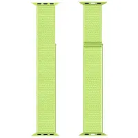 Celly Bracelet WBand pour Apple Watch 42/44/45mm (Fluoroélastomère), Sangles de montre, Jaune, Vert