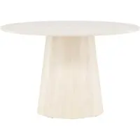 Ebuy24 Lanzo table de salle à manger Ø120 cm whitewash.