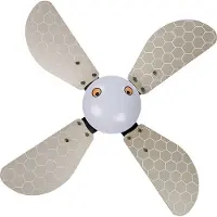 Beliani Ventilateur de plafond noir et jaune avec lampe DOLORES