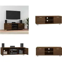 vidaXL Armoire TV brun aspect chêne 120x40,5x35 cm Bois composite - Armoire TV - Meubles TV - Supports TV