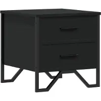 vidaXL Table de chevet noir 40x41x40 cm bois d’ingénierie