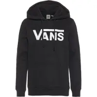 Vans Pull Vans Womens Drop V Logo Hoodie Black-XS