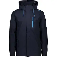 CMP Veste pour homme à capuche et fermeture éclair avec aération N950, noir et bleu, taille 56