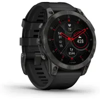 Garmin - Montre GPS ultra-fonctionnelle - Epix Gen 2 Sapphire /Gray Titanium - Noir