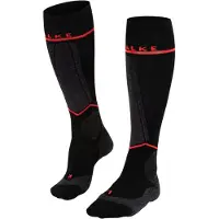 Falke SK Energising Chaussettes de ski , femmes, noir/rouge néon
