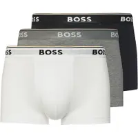 HUGO BOSS Boxers 'Power' gris chiné / noir / blanc