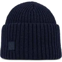 Buff Knitted Beanie Bleu