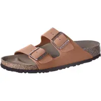 Birkenstock - Sandales en matière synthétique - Arizona Vegan Birkibuc Narrow Pecan pour Femme - Taille 39 - Rose