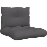 vidaXL Coussins de palette lot de 2 anthracite tissu
