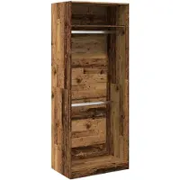vidaXL Armoire imitation bois ancien 80x50x200 cm Bois composite