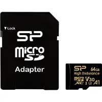 Silicon Power memory card microSDXC 64GB High Endurance + adapter