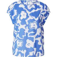 Comma casual identity Chemisier bleu / blanc
