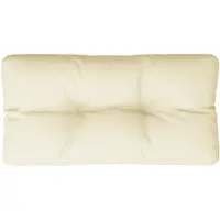 vidaXL Coussin de palette crème 80x40x12 cm tissu