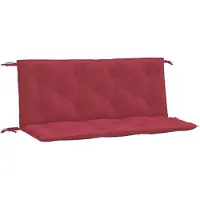 vidaXL Coussins de banc de jardin 2 pcs. Vin rouge 120x50x7 cm tissu Oxford