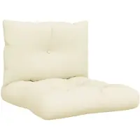 vidaXL Coussins de palette lot de 2 crème tissu