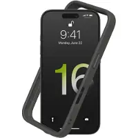 Rhinoshield Coque Bumper Compatible avec [iPhone 16 Pro] | CrashGuard - Protection Fine Personnalisable - Absorption des Chocs [sans BPA] - Graphite