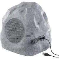 Auvisio Haut-parleur de jardin MSS-430.rock Haut-parleur de jardin et d'extérieur Design en pierre Bluetooth IPX4