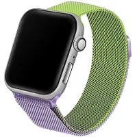 Beline pasek Apple Watch Steel 42/44/45/49mm zielono-purpurowy green/purple (42 mm, 44 mm, 45 mm, 49 mm, Acier inoxydable), Sangles de montre, Vert, Multicolore, Violet