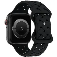 Beline pasek Apple Watch Silicone Woven 38/40/41mm czarny /black box (Silicone), Sangles de montre, Noir