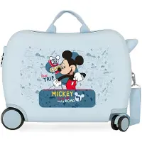 Disney unisex pour enfant. 4959821 Valise pour enfants Mickey Road Trip Bleu clair -38x50x20cm (OSFA), Casuel, ABS/Polycarbonate, Cabine, mo