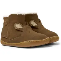 Camper unisex pour enfant. K900336-002 Peu Cami Twins Leather Ankle Boots brown (24), Cuir, Marron, Plat, Velcro, Casuel, mode enfantine