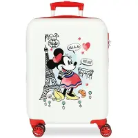 Disney unisex pour enfant. 3151729 Etui cabine Minnie Tour du Monde Paris -38x55x20cm (OSFA), Rouge, ABS/Polycarbonate, mode enfantine