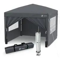 OEM Tente de réception Deluxe - 3 x 3 m - d'un seul tenant - imperméable - avec parois latérales