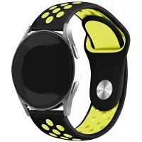 Beline pasek Watch 22mm Sport Silicone czarno-żółty black/yellow box (22 mm, Silicone), Sangles de montre, Noir, Jaune