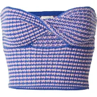 ABOUT YOU x Laura Giurcanu Tops en tricot 'Linda' bleu / rose