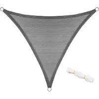OEM Toile d'ombrage triangulaire - Protection solaire - Toile pour pergola - Toile anti-UV - Gris foncé 4 x 4 x 4 m