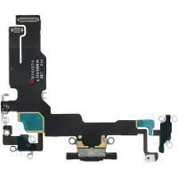 OEM Consumables! Charging flex USB for IPHONE 15 black (Apple iPhone 15), Pièces de rechange pour appareils mobiles, Noir