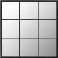 vidaXL Miroir mural noir 60x60 cm métal