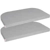 Babybay Lot de deux draps-housses en jersey « Deluxe » adaptés au modèle « Original », gris