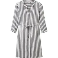 Tom Tailor Robe-chemise gris / blanc cassé
