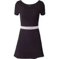 Tommy Hilfiger Femmes, Robe, Tjw Femme Logo Tape Robe Fit & Flare, Noir, (S)