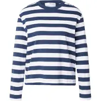 Selected T-shirt 'ESSENTIAL' bleu foncé / blanc