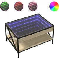 vidaXL Table basse avec Infinity-LED Chêne Sonoma 70x50x38 cm