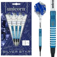 Unicorn Silver Star Blue Gary Anderson fléchettes souples 1 set (17 g)