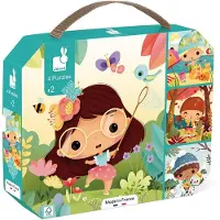 Janod 4 Puzzles Evolutifs 4 Saisons de 6 à 16 pièces