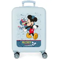 Disney pour fille. 4951721 Mickey Road Trip Cabin Suitcase Light Blue -38x55x20cm (OSFA), Bleu, Casuel, ABS/Polycarbonate, Cabine, Marine, m