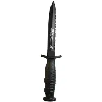 Epsealon Long Silex Titanium Dagger Knife Noir