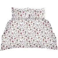 Mariall Ensemble de literie satin de coton 200x220 motifs floraux