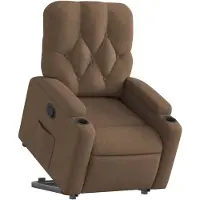 vidaXL Fauteuil relax avec releveur Marron Tissu